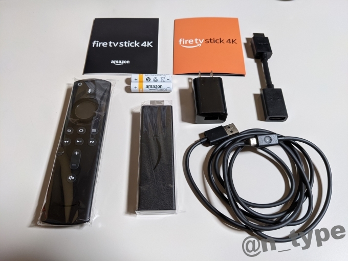Amazon Fire TV Stick 4K 内容物